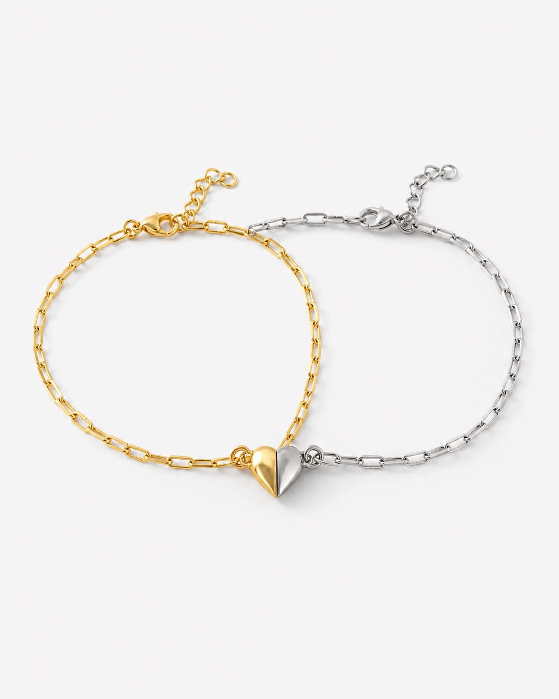 Half Heart Connecting Bracelet Set for Couples
