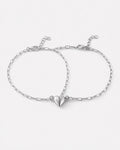 Half Heart Connecting Bracelet Set for Couples