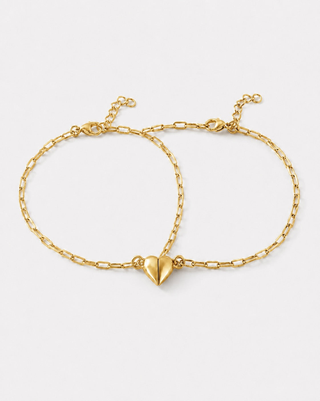 Half Heart Connecting Bracelet Set for Couples