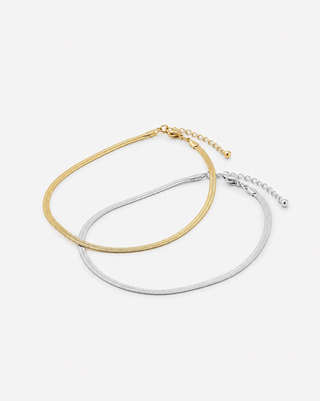 Silver & Gold Matching Bracelet Set for Couples