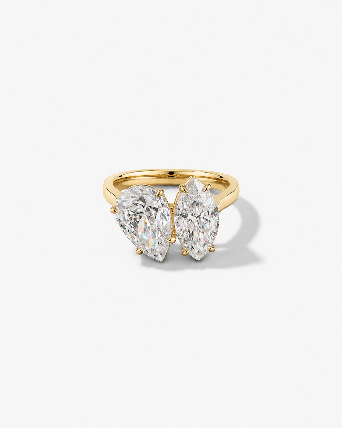 Duo Marquise & Pear Bypass Ring